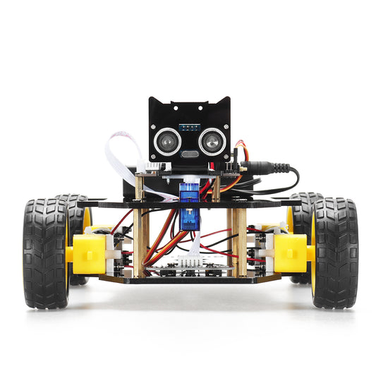 Tscinbuny APP Controlled Robot Car Kit, Programmable Coding Platform with Obstacle Avoidance & Tracking Automation (No Battery)
