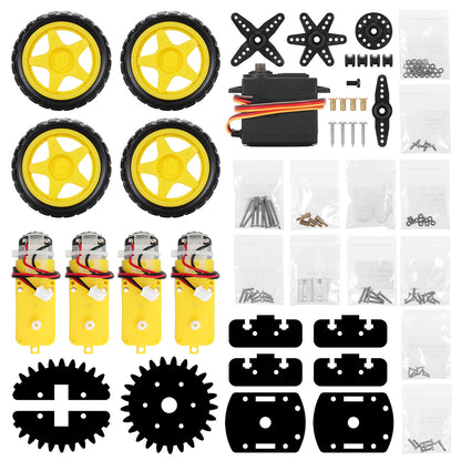 4WD Wheels Kits For Ackermann Chassis Education & Maker Projects Exclude Chassis