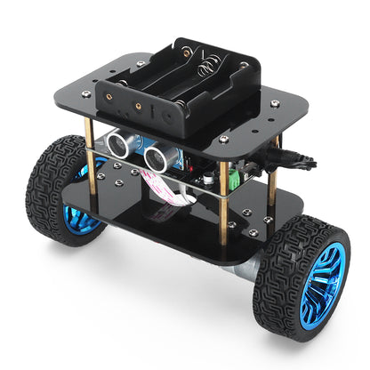 Tscinbuny Voiture robot intelligente à équilibrage automatique pour Arduino Nano Kit version complète, kit éducatif pour robot programmable avec application et codes, 2 roues motrices DC12V 620 tr/min avec châssis de robot à roues en caoutchouc de 68 mm