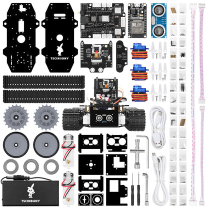 ESP32 Camera Crawler Wheels Robot Kits For Arduino