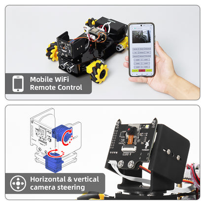 ESP32 Camera Mecanum Wheels Robot Kits For Arduino