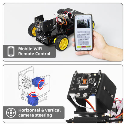 ESP32 Camera 4WD Robot Kits For Arduino Programmable