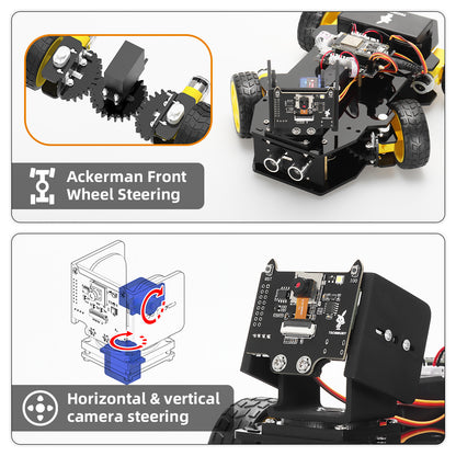 ESP32 Camera Ackermann Chassis Robot Kits For Arduino