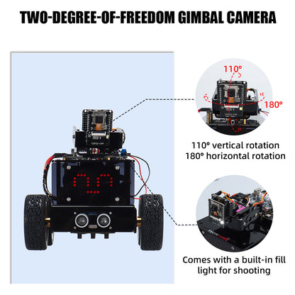 TSCINBUNY STM32 ROS Robot Car Kit with ESP32-CAM, DIY Programmable Electronic Robotics Assembly Model