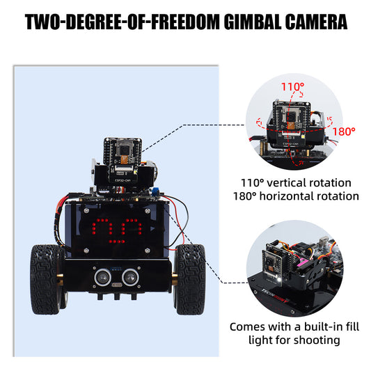 TSCINBUNY STM32 ROS Robot Car Kit with ESP32-CAM, DIY Programmable Electronic Robotics Assembly Model