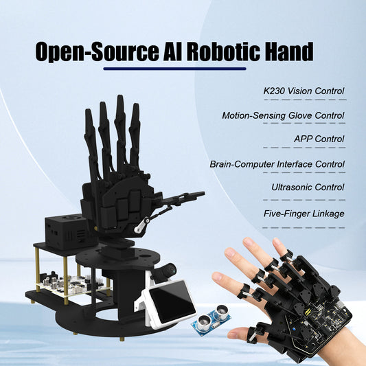 TSCINBUNY Open-Source AI Robotic Hand, Bionic 5-Finger Robot Manipulator Kit