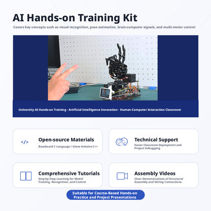 TSCINBUNY Open-Source AI Robotic Hand, Bionic 5-Finger Robot Manipulator Kit