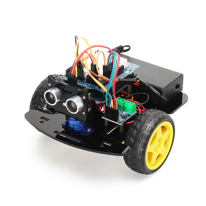 Tscinbuny Robot pour Arduino Kit de développement Wifi, Kit éducatif pour robot programmable avec codes et application, châssis de robot 2WD Robotique d'évitement d'obstacles