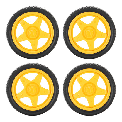 66mm Rubber Wheels Color Yellow