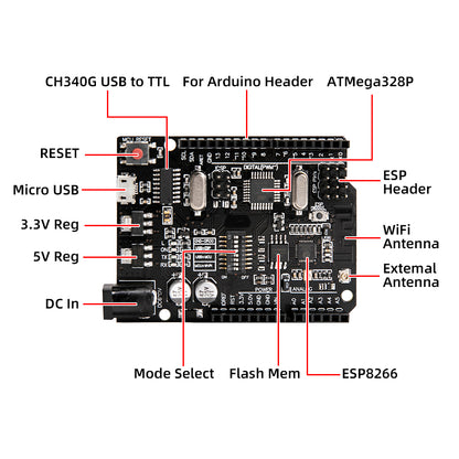 UNO R3 WiFi ATmega328PFor Arduino Uno NodeMCU