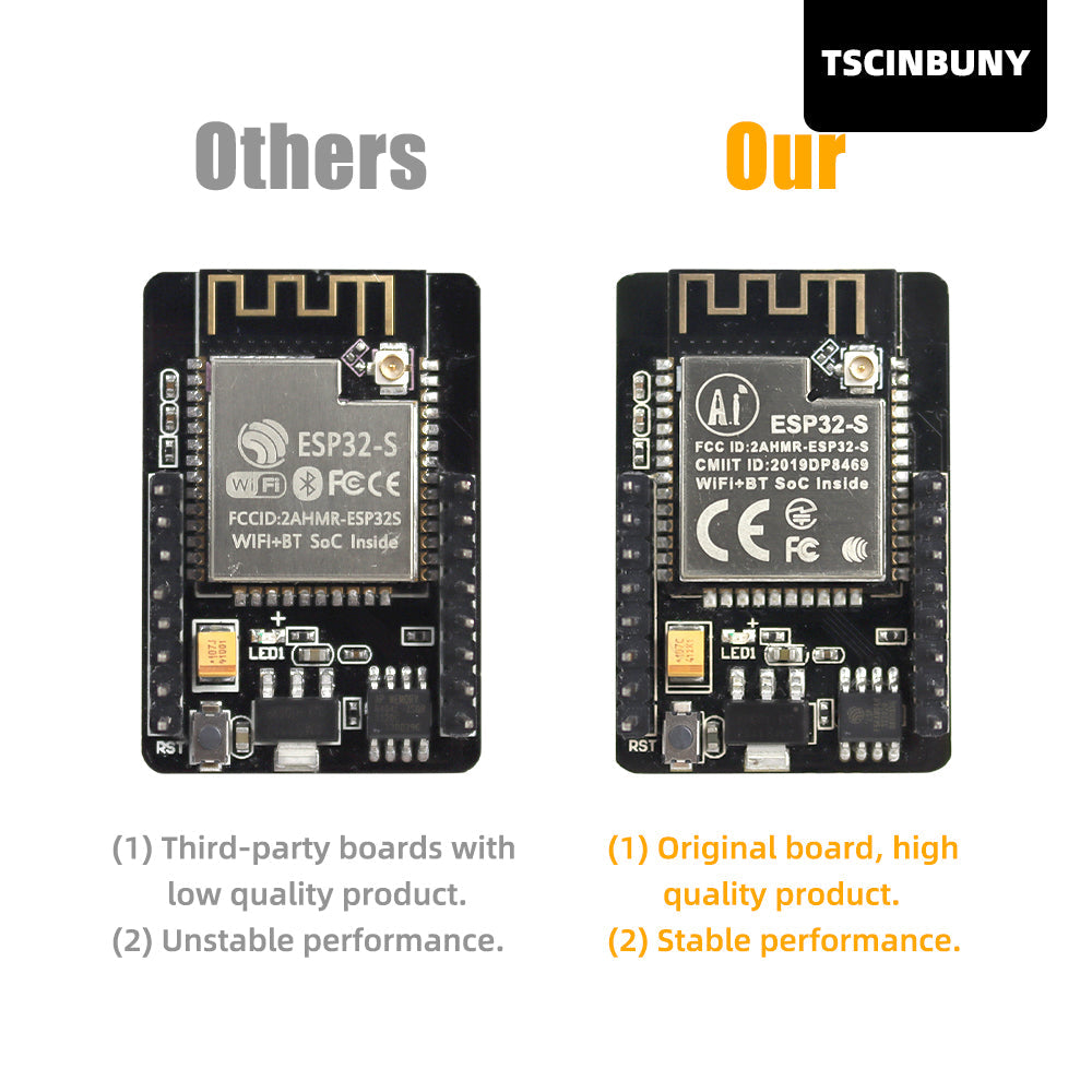 TSCINBUNY ESP32 Integrated Circuit Board Kits with Basic Electronic Co