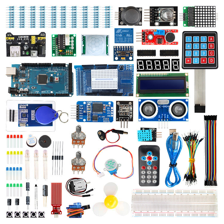 TSCINBUNY 40-in-1 Arduino Upgraded MEGA 2560 Electronic Starter STEM Kit for Programmable Project Education DIY Industry Design