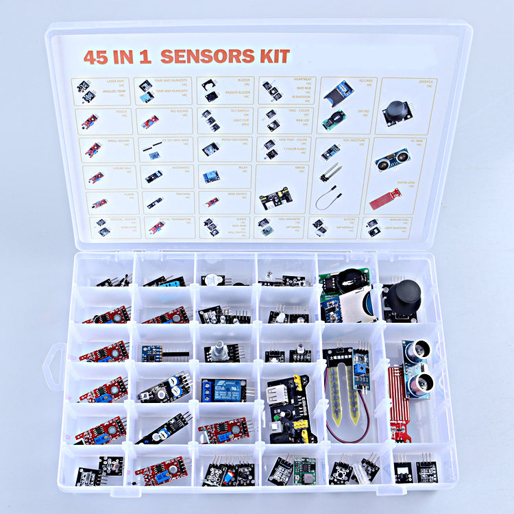 TSCINBUNY Arduino 2022 45-in-1 Large Size Sensor Kit IDE Programmable STEM School Educational Science Starter Kit