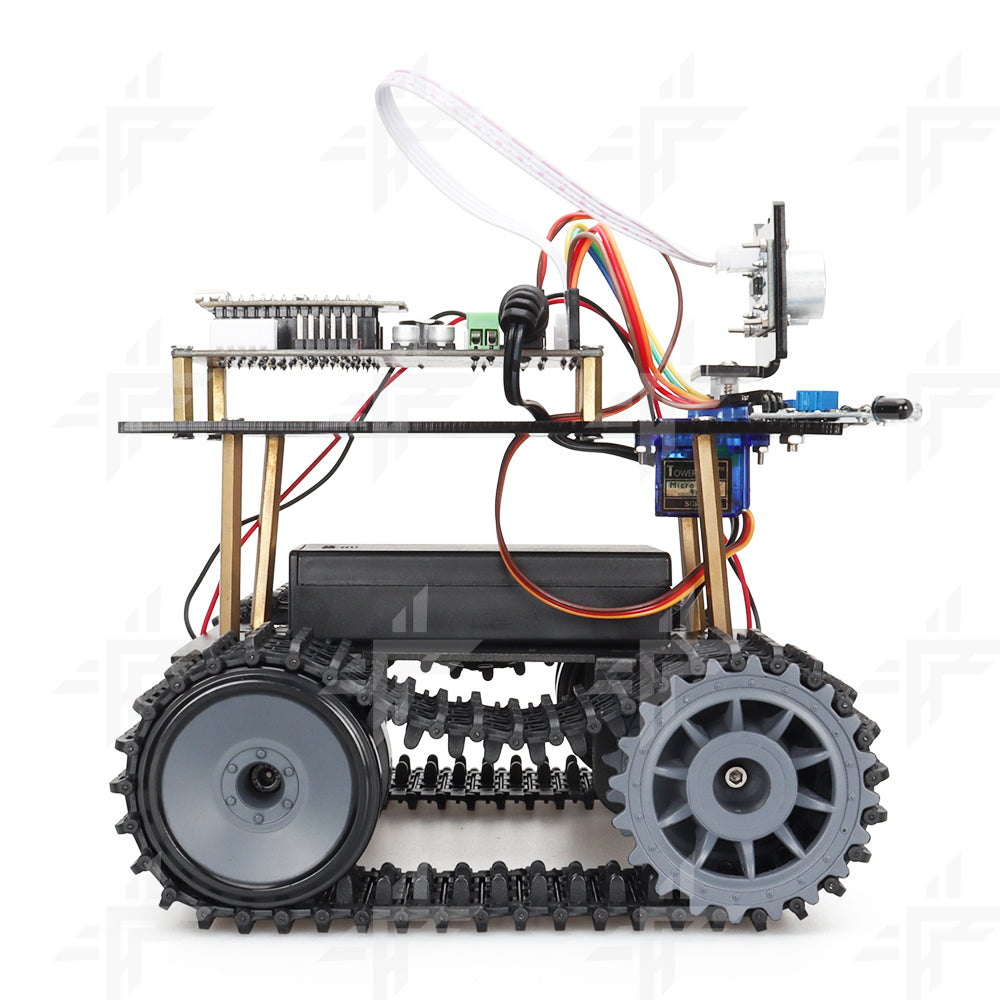 TSCINBUNY Arduino Upgraded RF-Nano Bluetooth Programmable IDE Smart Robot/Robotic Car Kit with Gesture-Control Obstacle-Avoidable System Components 4-Matic Tank Caterpillar Bands