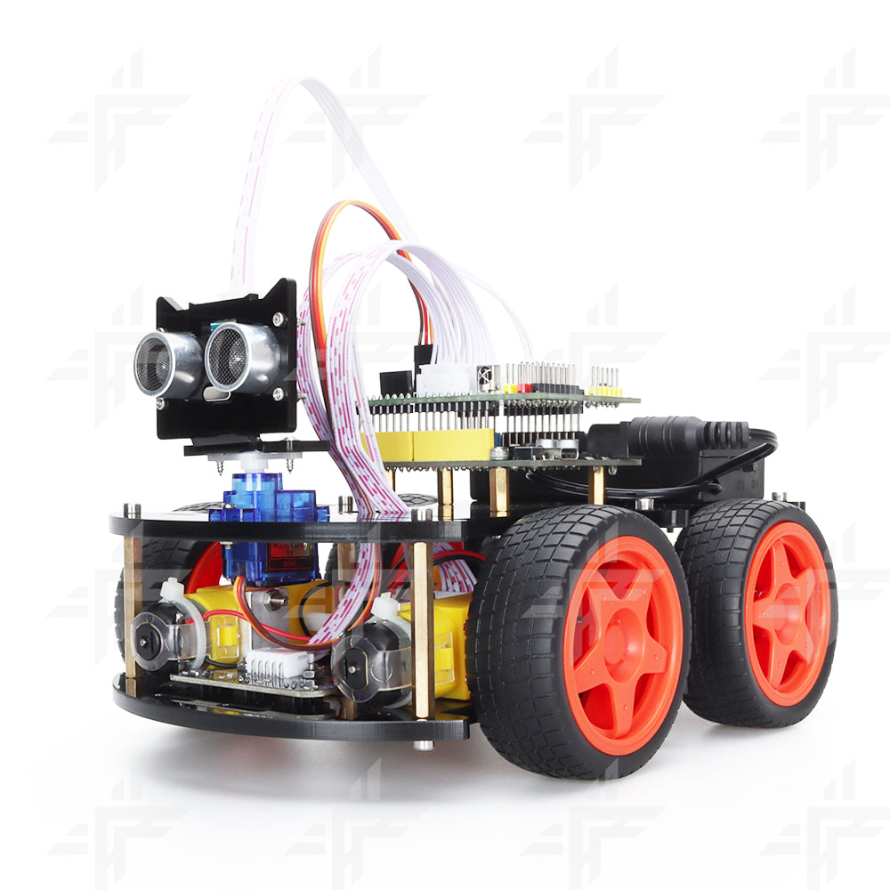 TSCINBUNY Arduino UNO Programmable IDE Smart Robot/Robotic Car Kit Upgraded C++/Graphics 5.0 Bluetooth with Obstacle-Avoidable Route-Tracking System Components Four-Matic Wheels