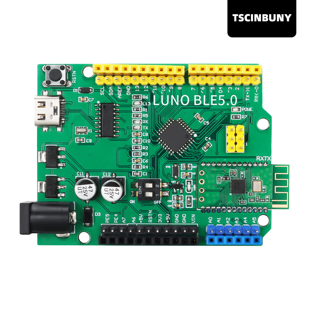 TSCINBUNY Arduino Printed Circuit UNO ATmega328p Development Board LGT8F328P Bluetooth 5.0 Programmable Microcontroller for C++ IDE Programming Project Education Learning DIY Industry Design